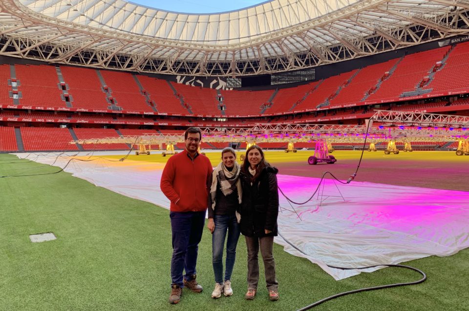 Investigadores INTERACT ajudam empresa na instalação de iluminação em estádio